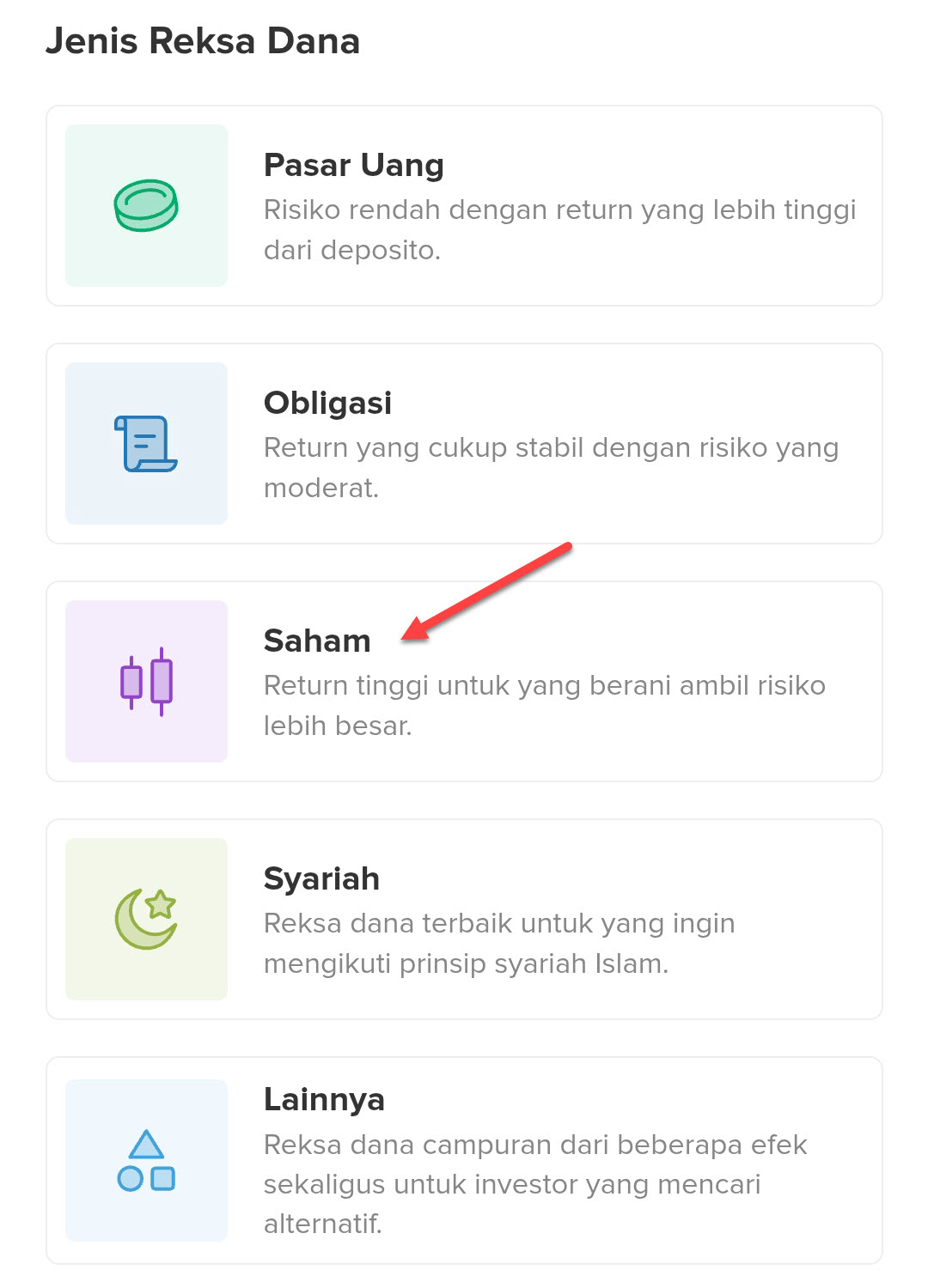 Pilih Jenis Reksa Dana Saham