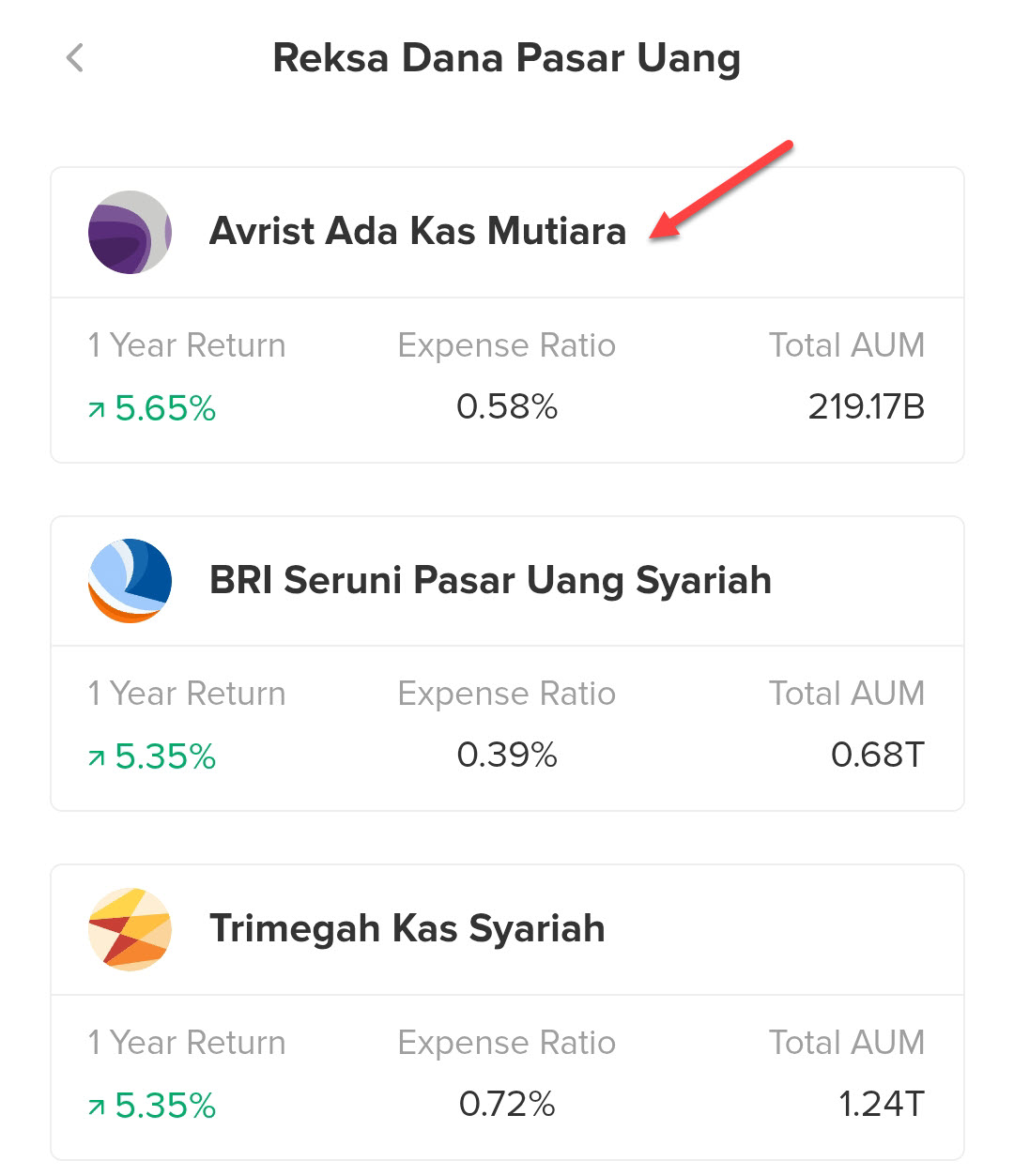 Pilih Produk Reksa Dana