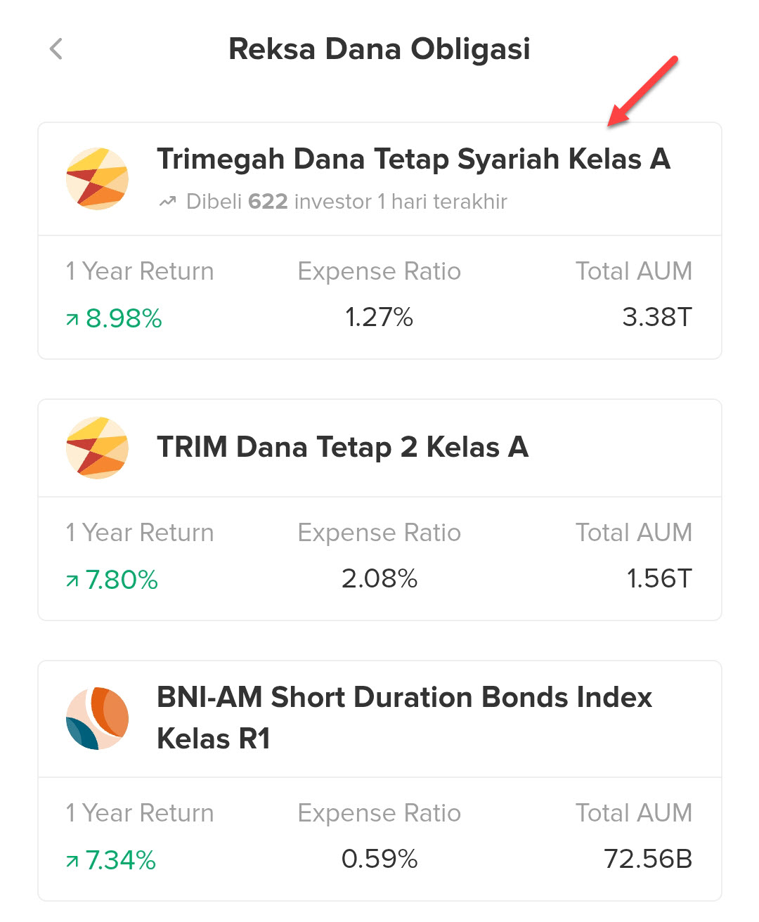 Pilih Produk Reksa Dana
