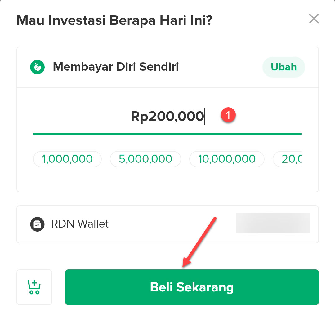 Masukkan nominal investasi