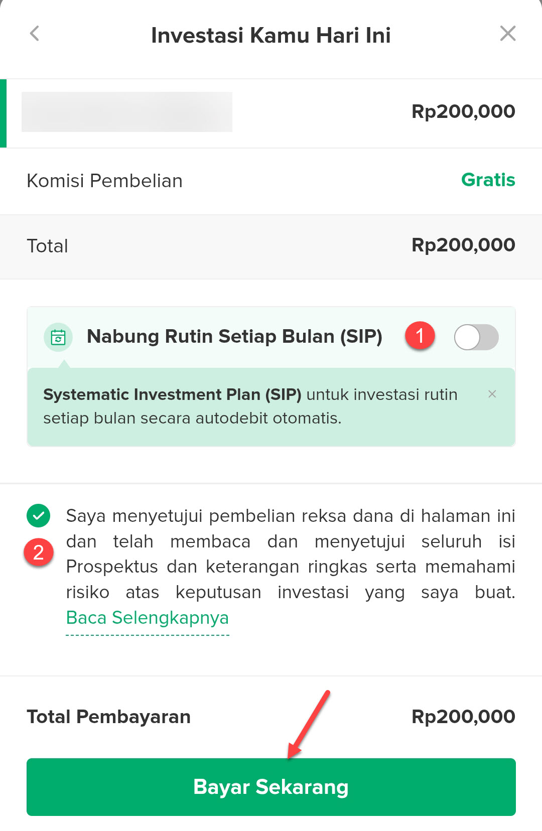 Konfirmasi Pembelian Reksa Dana