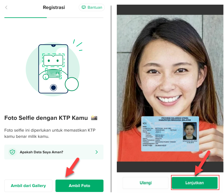Foto Selfie dengan KTP